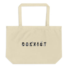 Load image into Gallery viewer, COEXIST Large Organic Tote Bag
