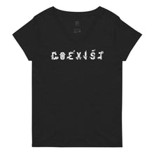 Load image into Gallery viewer, COEXIST Recycled V-neck T-shirt
